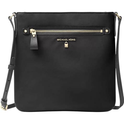 michael kors nylon kelsey large crossbody black|MICHAEL Michael Kors Kelsey Nylon Crossbody .